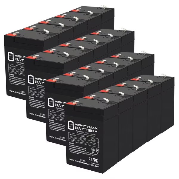 6V 4.5AH SLA Replacement Battery for Ritar RT645 - 20PK, Mighty Max Battery, Mfr#: MAX3972879